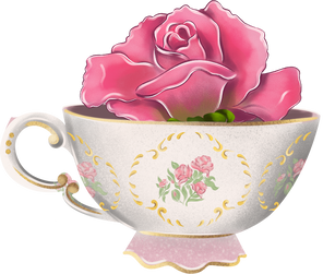 Tea Cup with a Flower Inside 